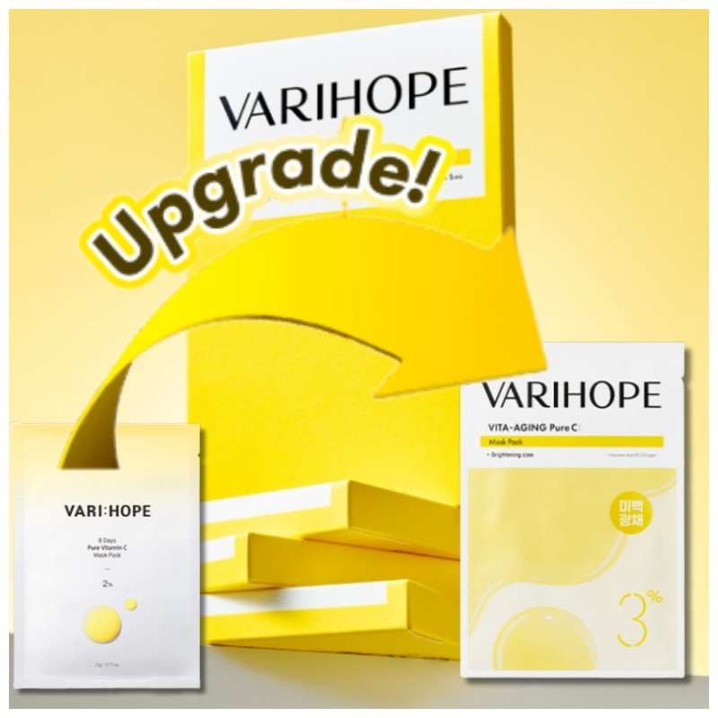 VARI:HOPE 8 Days Vita-Aging Pure C Mask Pack 25ml*5sheets
