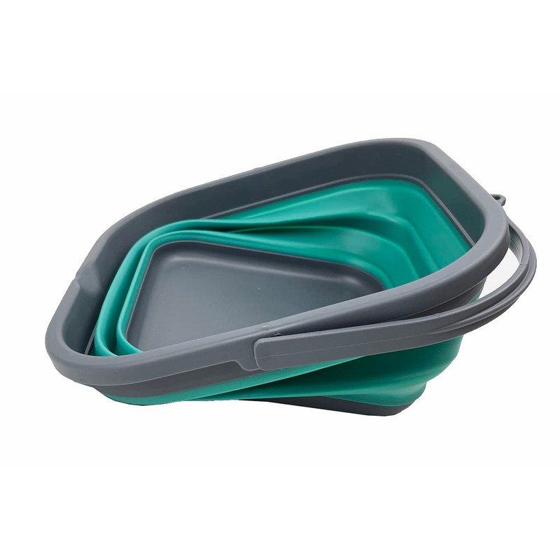 SAMMART 5.5L Set of 2 Collapsible Square Handy Bucket/Foldable SquareWater