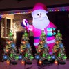 Solar Christmas Tree Outdoor Christmas Decorations,2 Pack 40 Led Light