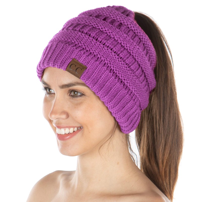 Funky Junque Exclusives BeanieTail - Gorro de cola de caballo