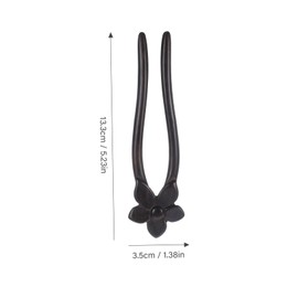 OHPHCALL Luxury Ebony French Hair Fork Decorative Hair Sticks for Thick Jewelry