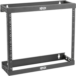 Tripp Lite 8U/12U/22U Expandable Wall-Mount 2-Post Open Frame Rack, Adjustable Network Equipment Rack, Patch Depth, 5.75" Deep (SRWO8U22SD),Black