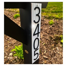 Discovered Designs –Reflective - Custom Address Number Sign – Made in USA (Reflective) Mailbox Numbers for Outside - House Numbers for Outside Modern