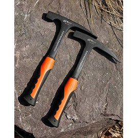 Forged Brick Hammer, Geologist Rock Pick, Bricklayer's/Mason's Hammer - 30 oz Masonary Tool with Forged Steel Construction & Shock Reduction Handle