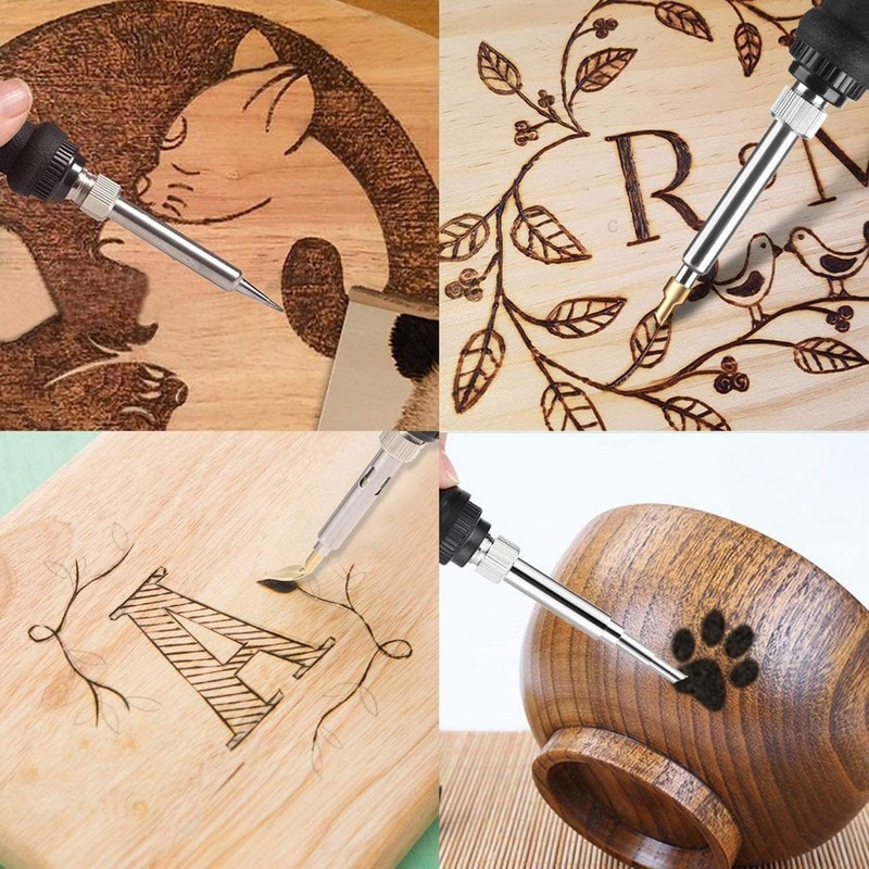 Wood Burning Kit, 110 pcs Pyrography Pen Set with Adjustable