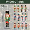 Prmape 12 Pieces Christmas Nutcracker Ornaments 13.5cm, 6 Styles Xmas