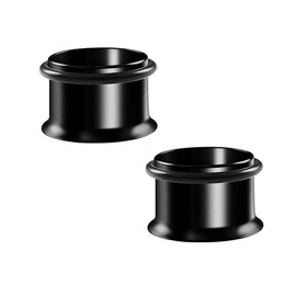 HEKEUOR Ear Tunnels Stretching Kit Stainless Steel Gauge Plugs Set Single Flared Stretching Kit Black Color 00g 7/16 1/2 9/16 5/8 3/4 7/8 1 Inch, Alloy Steel