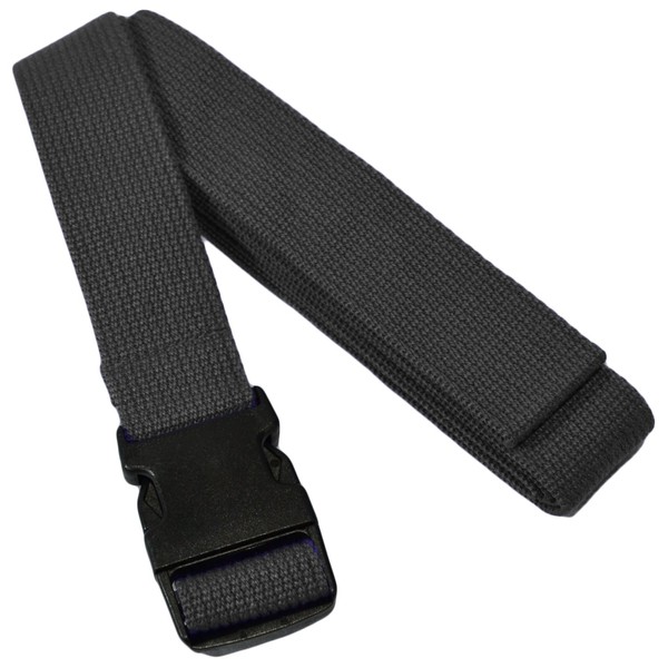 YogaAccessories 8' Pinch Buckle Cotton Yoga Strap - Black