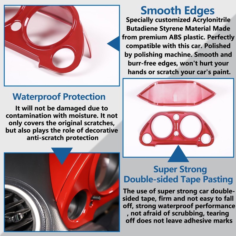 Center Console Dashboard Meter Panel Frame Trim Compatible with Mitsubishi