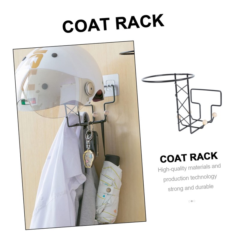 CAXUSD Helmet Stand Motorbike Helmet Holders Wall-Mounted Coat Display Shelf