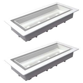 Fittes Framed Floor Vent [Lite] - 4"x10" - Cotton White - 2 Pack