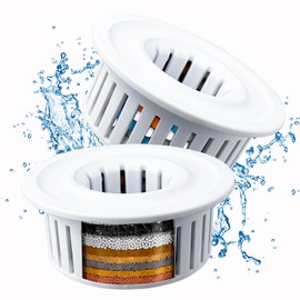 Filter Replacement Cartridge for Voolan Filtered Shower Head, 2 Pack 15 Stage Filters for Hard Water Remove Chlorine and Harmful Substances