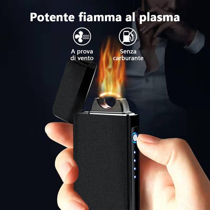 YOZWOO Electric Lighter Rechargeable, High Power Flame Arc Lighter, USB