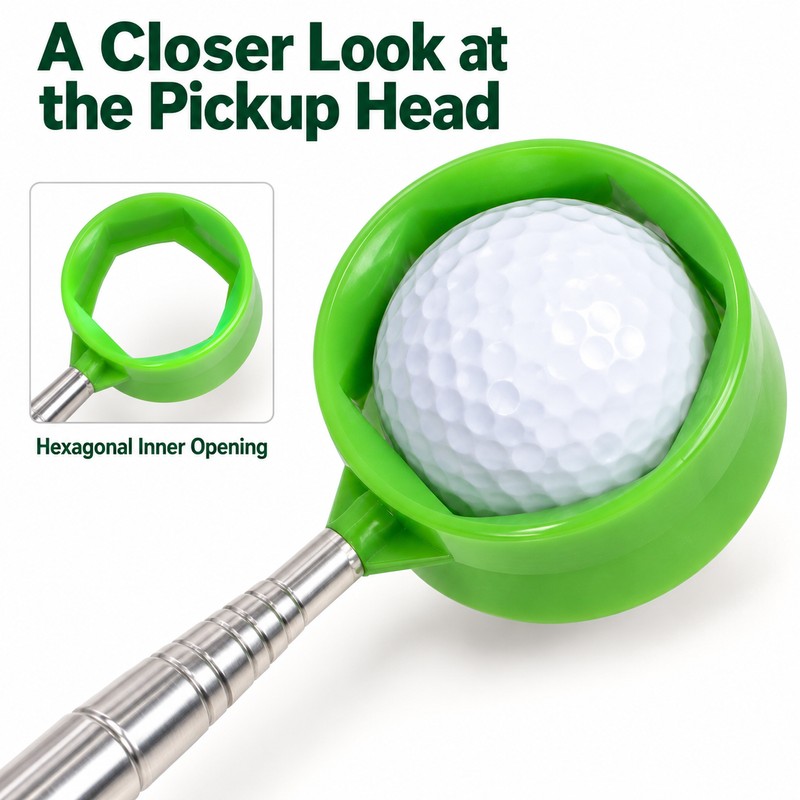 Retractable Golf Ball Picker – Lightweight Stainless Steel Golf Ball