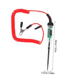 WHAMVOX Electric Circuit Tester Digital Voltage for Automotive Use Compact Low Voltage Light Tester High Precision Measurement and Spring Wire for Electrical Work and Vehicle Diagnostics