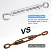 M METERXITY 2-Pack Turnbuckle Hook and Eye, M8 Stainless Steel