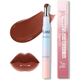 Brillo Labial Hidratante UCANBE Butter – Alto Brillo, No Pegajoso, Volumen (Caramel Pudding)