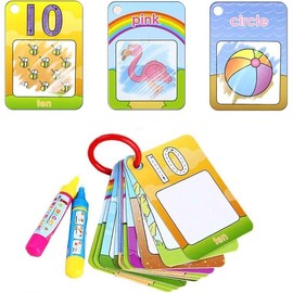 26 Alphabet Water Cards, Children Drawing Card for Kids Educational Toys for Travel - Style: number cards