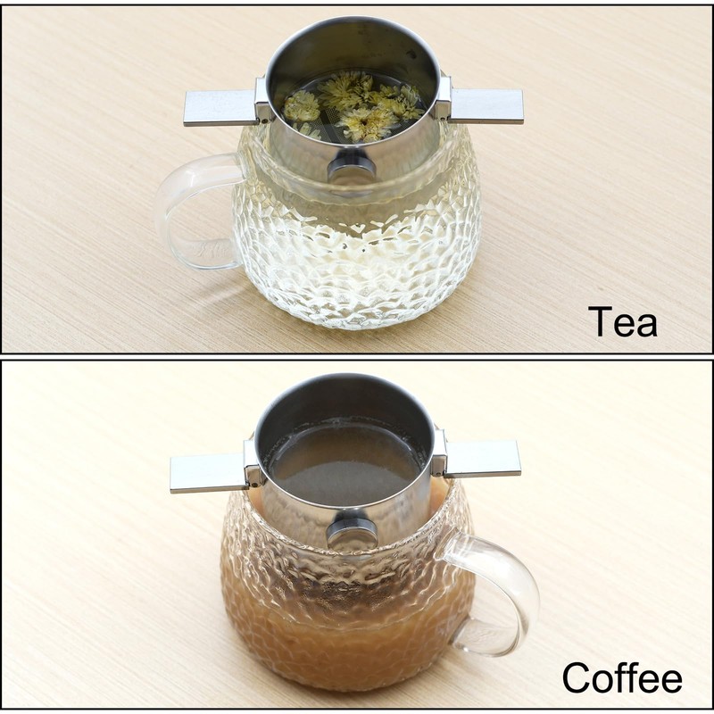 BSDLZCH 304 Stainless Steel Hanging Ear Coffee Filter Cup Portable