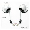 TDR Pair 6mm Thread Rear View Mirrors Motorcycle Scooter E-Bike