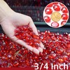 RUOJAS 10 Pounds Ruby Red Fire Glass Beads 3/4 Inch