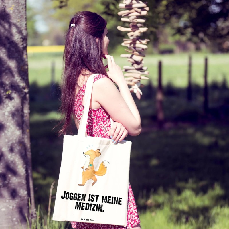 Mr. & Mrs. Panda Fox Jogging Tote Bag, Gift, Gift,