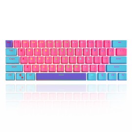 Guffercty kred GTSP PBT Backlit Keycaps 60 Percent with 6.25U Space Bar OEM Profile for Cherry MX Switch Mechanical Gaming Keyboard (Zhri)