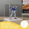 IKOPFLN Clear Acrylic Display Case with White Base, 15 x