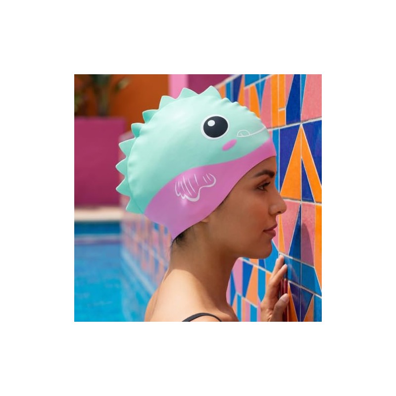 GALPADA Gorro de Natación de para Adultos Diseño Antideslizante para