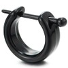 Black Hoop Earrings Huggie Earrings with Secure Latch for Men