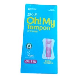 Choose 1 of 6 types of White Oh My Organic Tampons Regular Super White Oh My Organic Tampons Regular 8+4 / 화이트 오마이 유기농 탐폰 6종중 택 1 레귤러슈퍼 화이트 오마이 유기농 탐폰 레귤러 8+4
