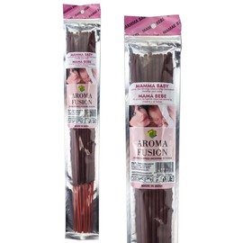 3 - Aroma Fusion 19"" Jumbo Hand Dipped Incense 10-Stick Packs - Mamma Baby Scent, Green, AF19CH3