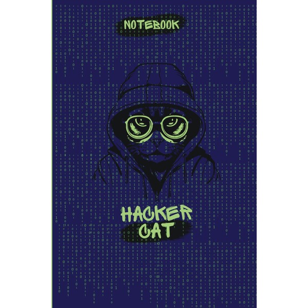Hacker Cat Notebook: Cyber-Themed Journal for Coders, Programmers, Tech Enthusiasts