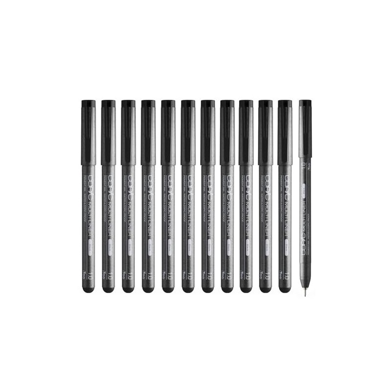 Too Multi Liner Pen, Black, 0.04 inch (1.0 mm), Bulk