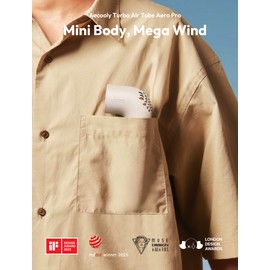 Aecooly Portable Handheld Fan, Powerful Turbo Mini Fan, 19000 RPM High Speed Aero Pro, 15H Max Cooling Time, 6 Speeds Aluminum Case, Pocket Rechargeable Personal Small Travel GIfts for Women Men -Gold