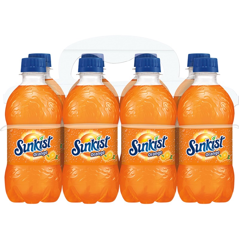 Sunkist Orange Soda, 12 fl oz bottles, 8 pack