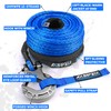 Synthetic Winch Rope Kit, 3/8" x 92ft 26500LBS Blue Winch