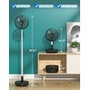 Primevolve Portable Oscillating Standing Fan,Rechargeable Battery Operated USB Floor Table