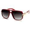 zeroUV - Classic Square Frame Plastic Flat Top Aviator Sunglasses