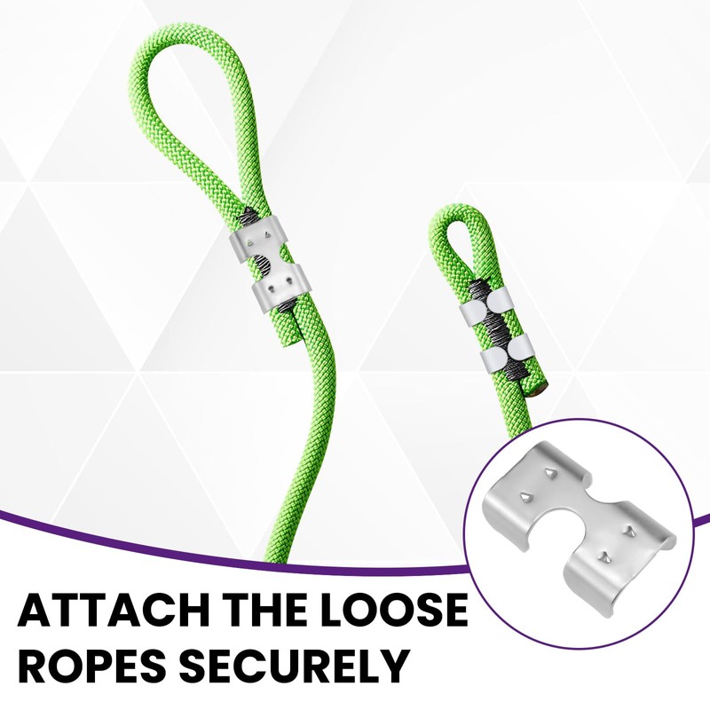 SATUY 1/2 Inch Double Rope Clips, Heavy Duty Zinc Plated