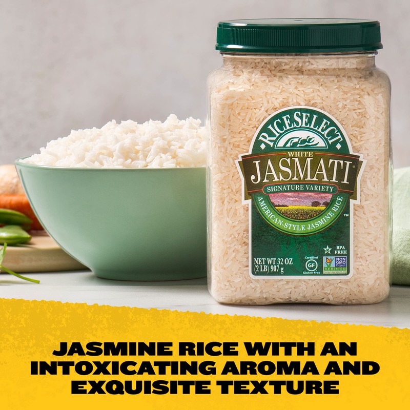 RiceSelect Jasmati Rice, Long-Grain Jasmine Rice, Premium Gluten Free Rice,