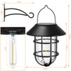 Solar Lantern Outdoor Hanging Solar Lights, Waterproof Metal Solar Outdoor