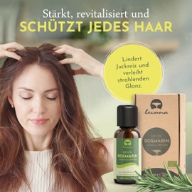 Levona Organic Rosemary Oil Hair Rosemary Essential Oil [30 ml] Hair Oil Hair Growth Accelerate Against Hair Loss Woman Rosemary Oil for Hair Rosemary Oil