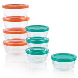Pyrex Simply Store Meal Prep Glass Food Storage Containers (16-Piece Set, BPA Free Lids, Oven Safe)