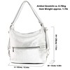 modamoda de - T189 Italian Women's Backpack Bag 2-in-1 Leather,