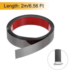 QUARKZMAN Edelstahl-Schienenverkleidung Selbstklebend, Spiegelndes Schwarzes Abzieh- und Aufkleb-Wandschienenverkleidung mit Handschuh, Dekorative Verkleidung, 0,98 Zoll x 6,56 Fuß