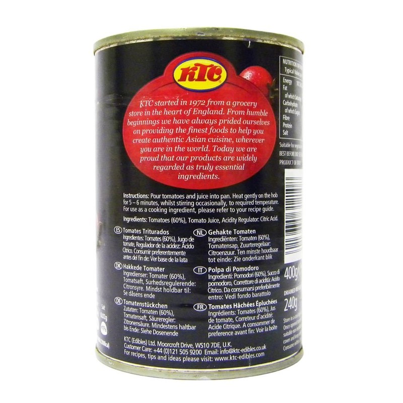 KTC - Chopped Tomatoes - 400g (Pack of 2)