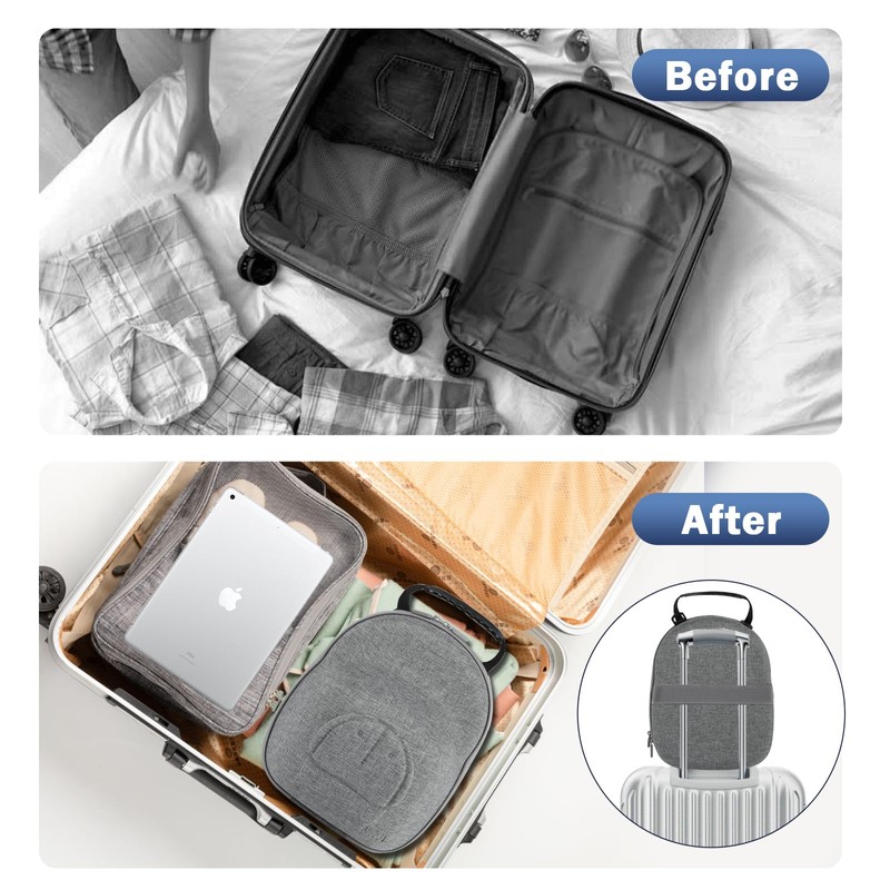 Anguu Hat Travel Case, Hard Hat Carrier Organizer with Clip