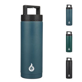 BJPKPK Insulated Water Bottles, Dishwasher Safe 18 oz Water Bottle with Handle, Leakproof BPA Free Water Jug, Stainless Steel Water Bottle for Sports, Navy Blue