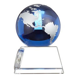 Narumi Glass Works Blue Earth Desk Clock (S) GW1000-11050